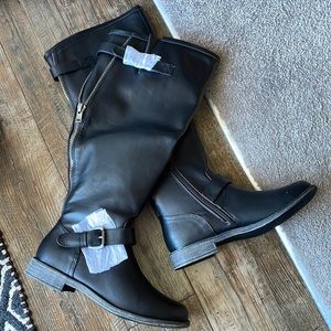 NEW black knee high boots